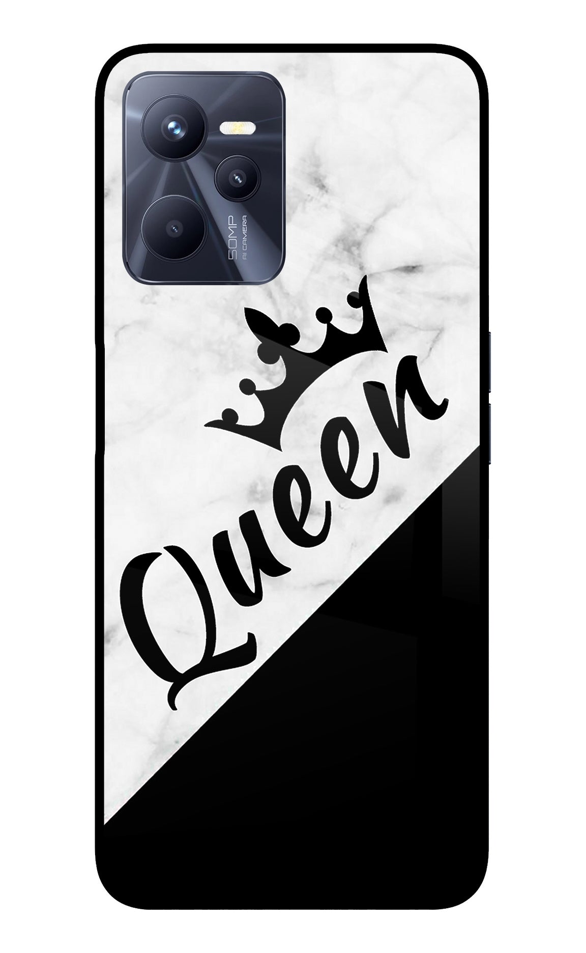 Queen Realme C35 Glass Case