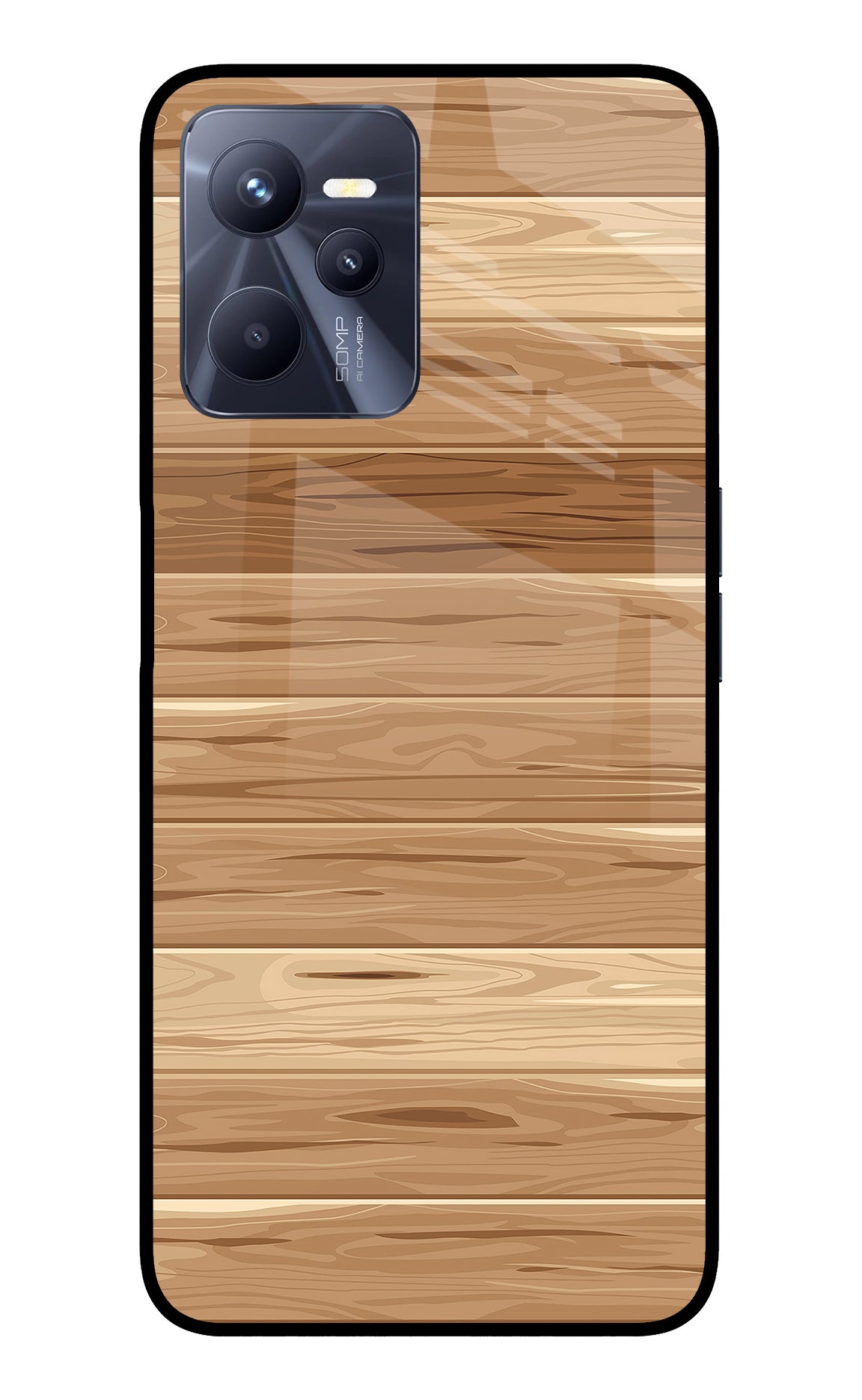 Wooden Vector Realme C35 Back Cover