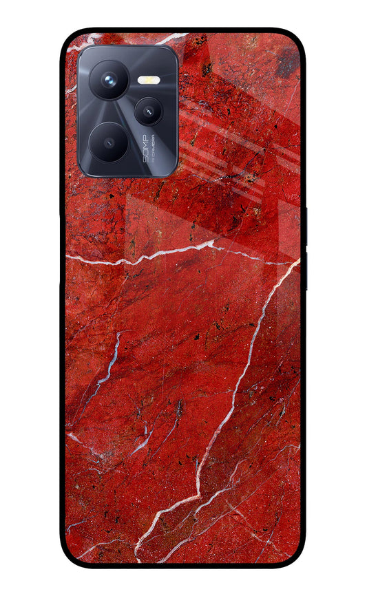 Red Marble Design Realme C35 Glass Case