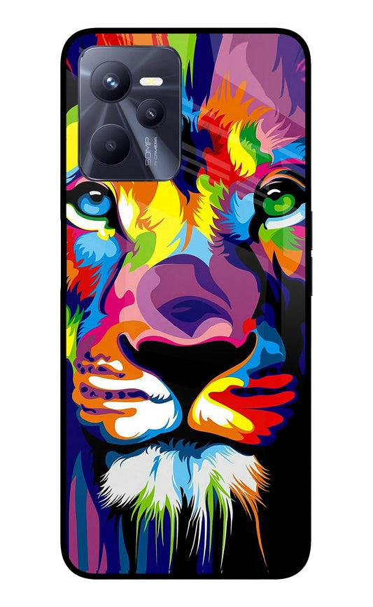 Lion Realme C35 Glass Case