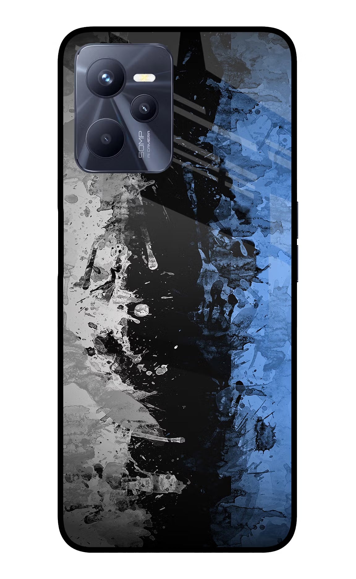 Artistic Design Realme C35 Glass Case Back Cover by Casekaro