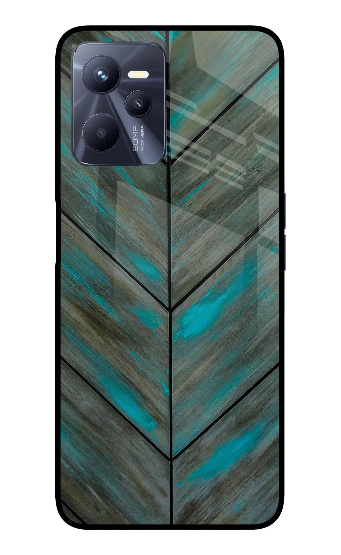 Pattern Realme C35 Glass Case Back Cover by Casekaro