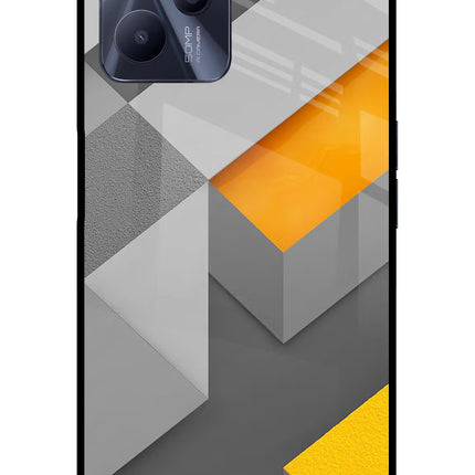 Abstract Realme C35 Glass Case Back Cover by Casekaro