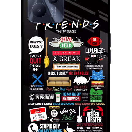 FRIENDS Realme C35 Glass Case Back Cover by Casekaro
