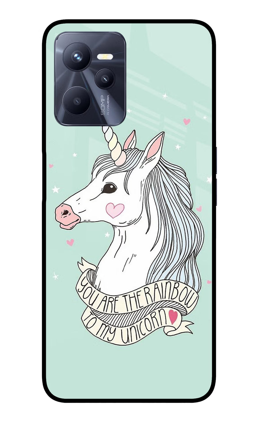 Unicorn Wallpaper Realme C35 Back Cover, Glass case