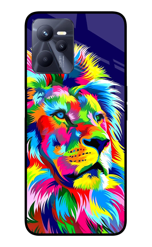 Vector Art Lion Realme C35 Glass Case