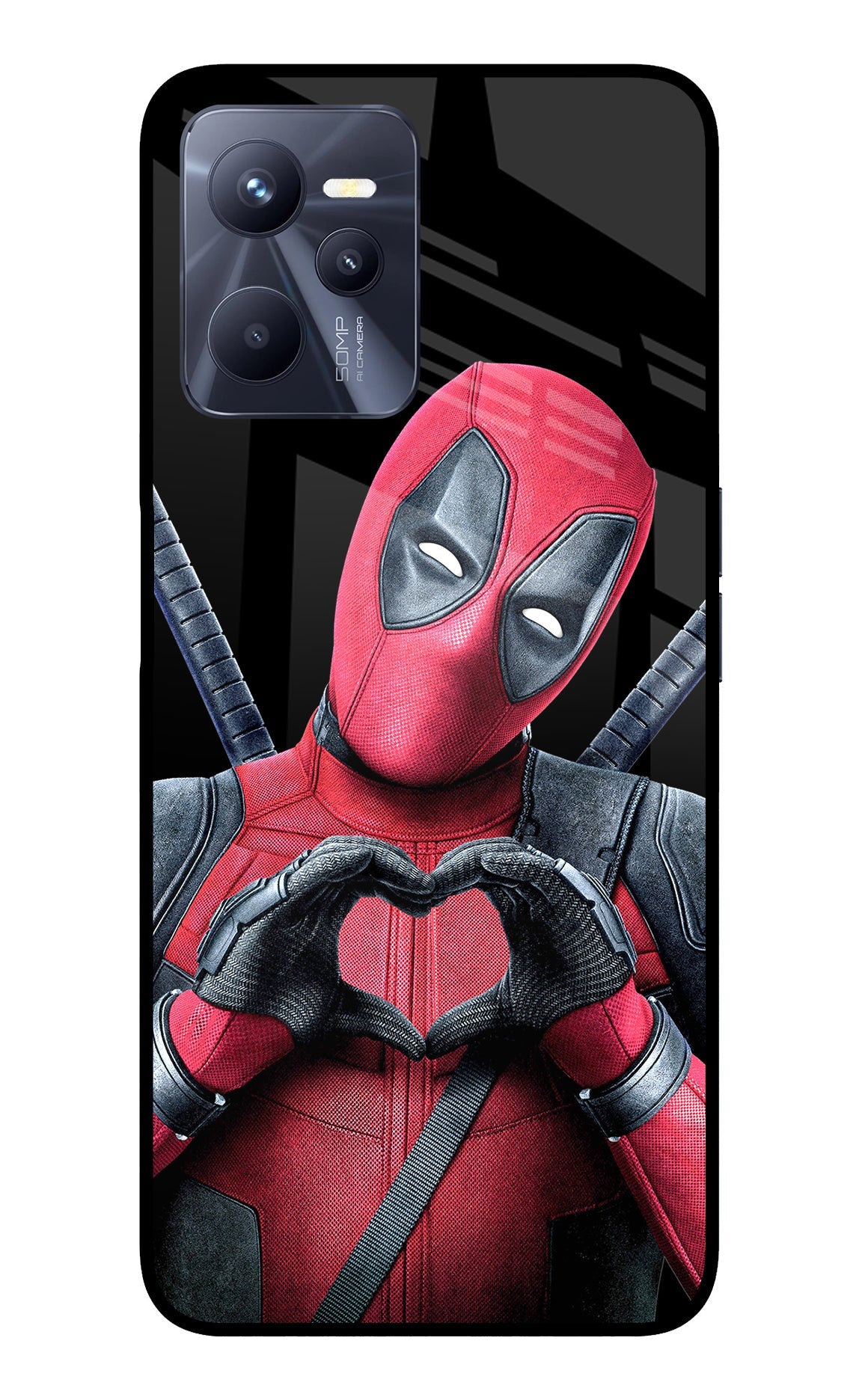 Deadpool Realme C35 Glass Case