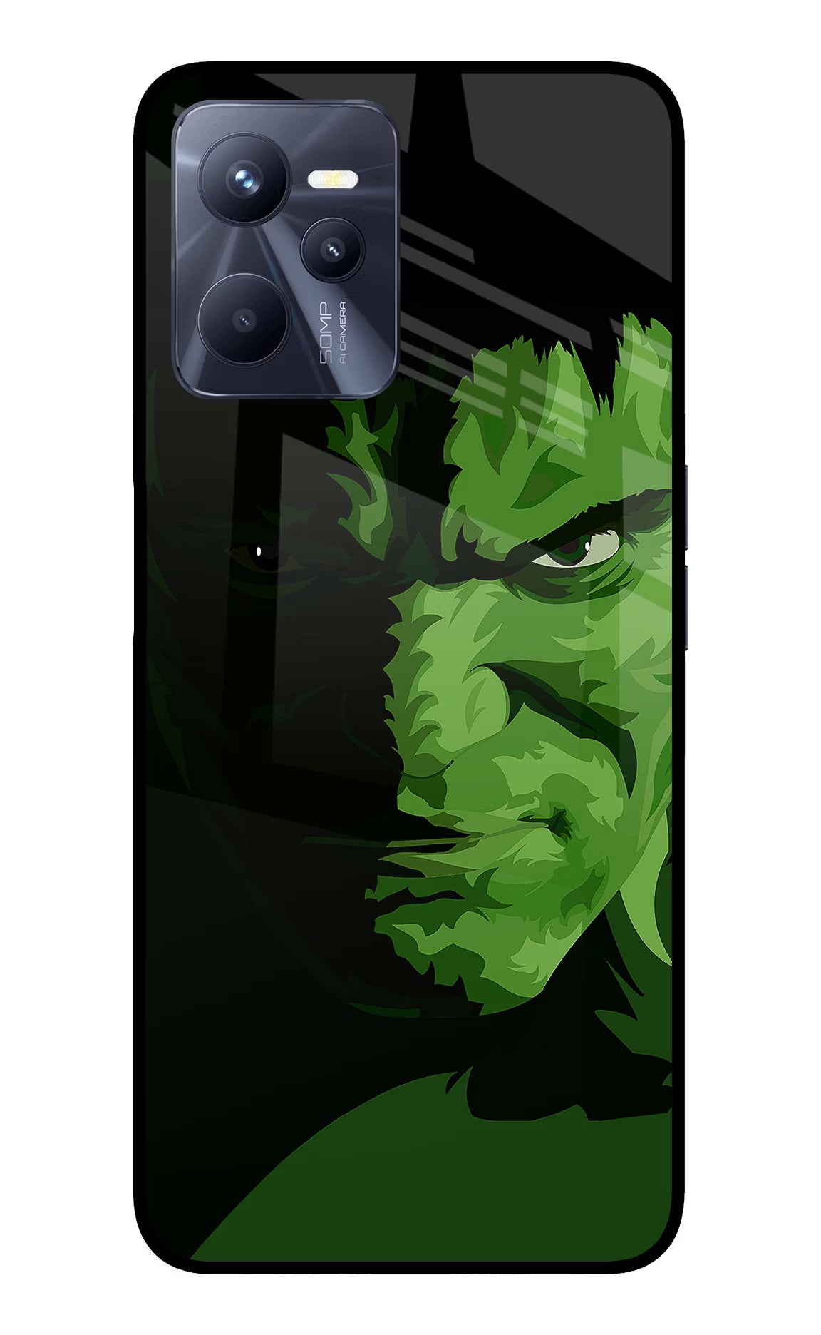 HULK Realme C35 Glass Case Back Cover by Casekaro