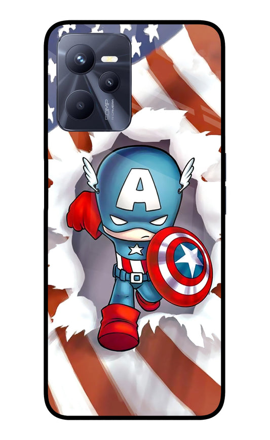 Captain America Realme C35 Glass Case