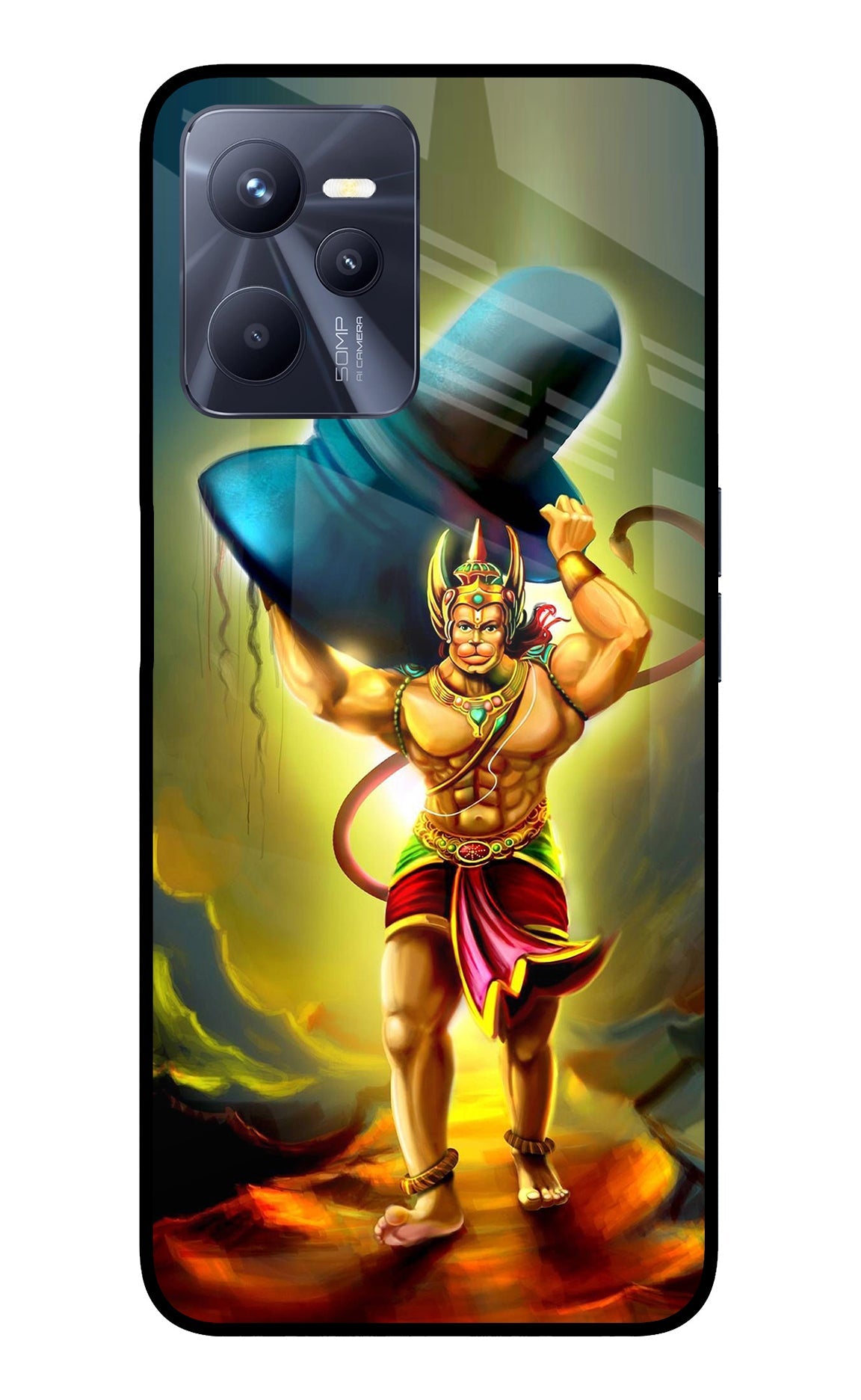 Lord Hanuman Realme C35 Glass Case