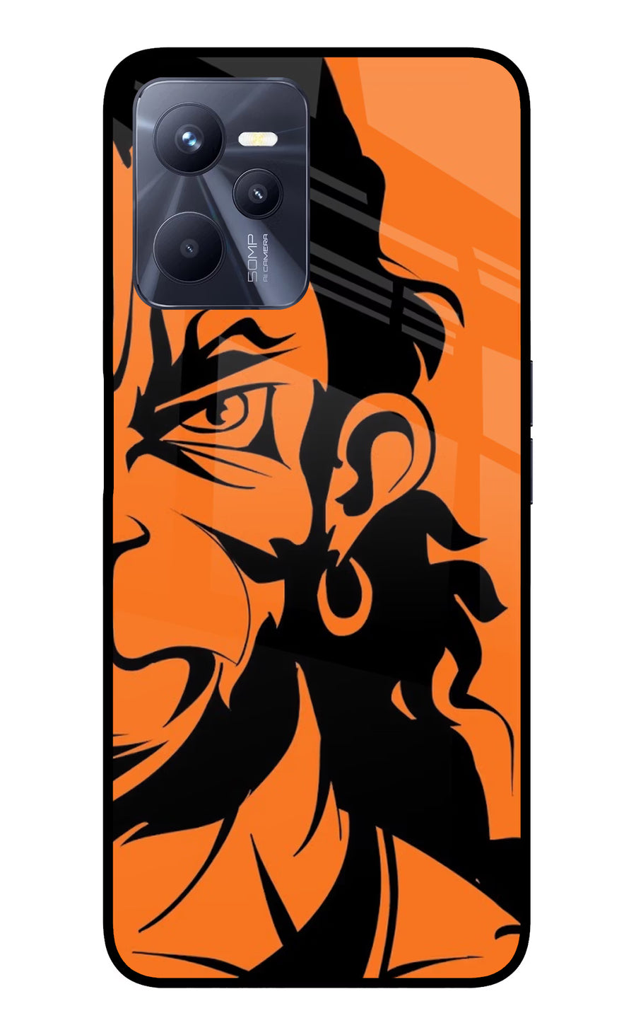 Hanuman Realme C35 Back Cover, Glass case