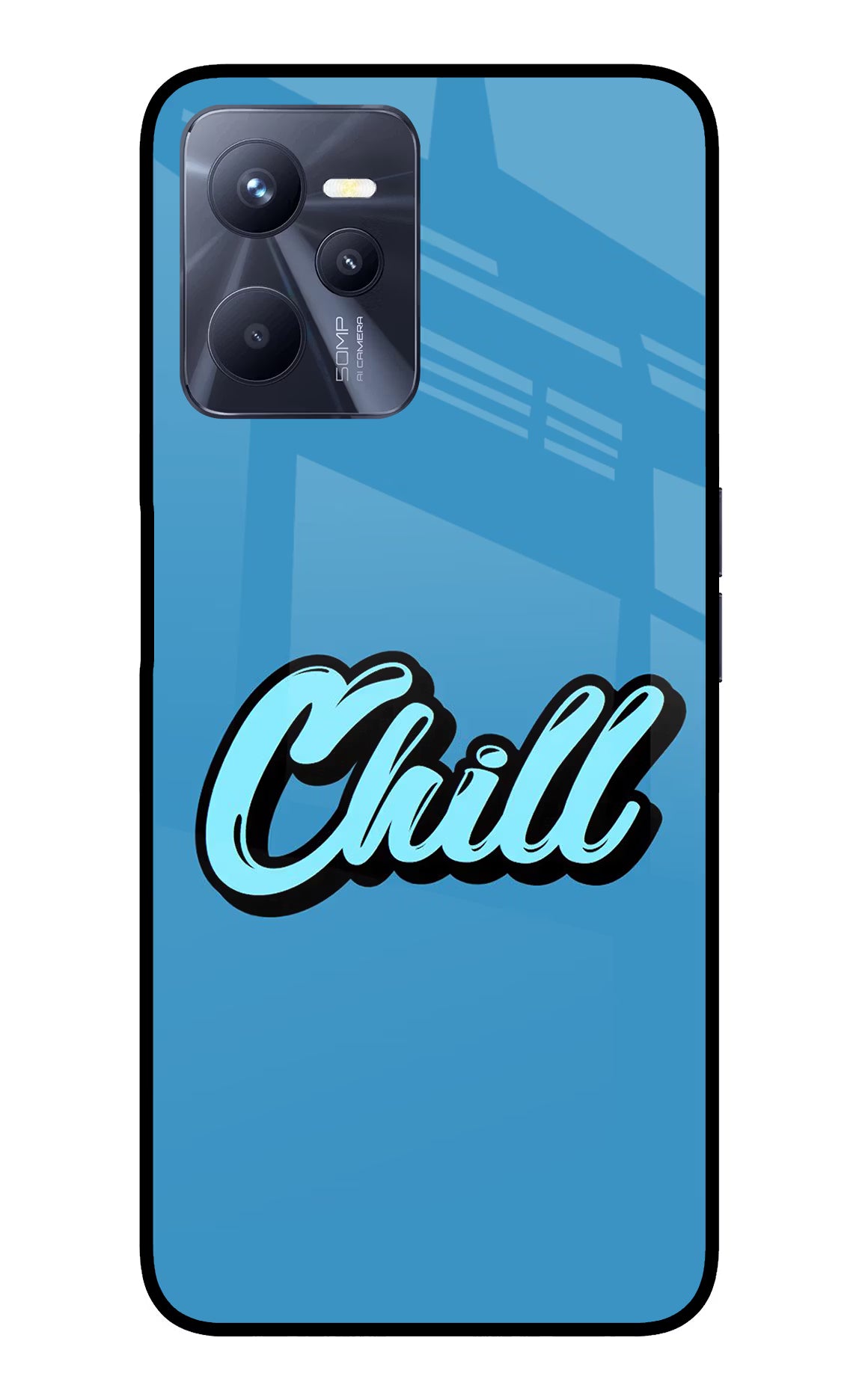 Chill Realme C35 Glass Case Back Cover by Casekaro