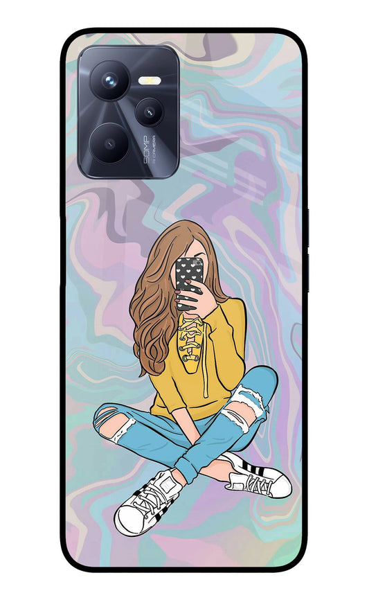 Selfie Girl Realme C35 Glass Case