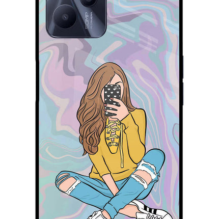 Selfie Girl Realme C35 Glass Case