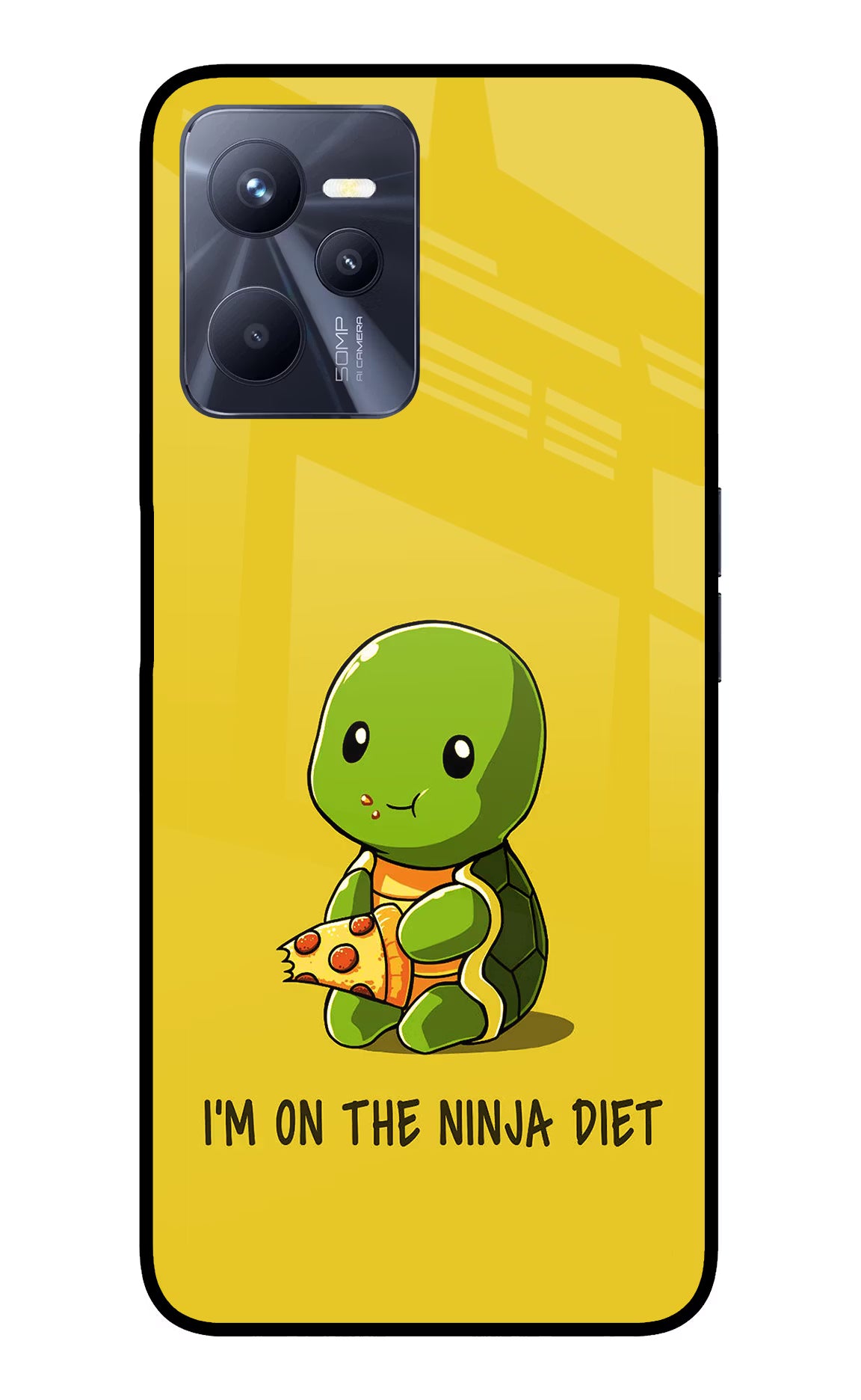 I'm on Ninja Diet Realme C35 Glass Case Back Cover by Casekaro