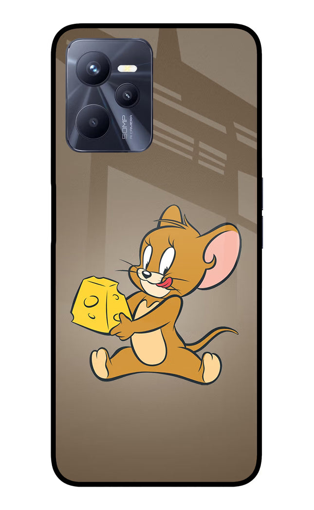 Jerry Realme C35 Glass Case Back Cover by Casekaro