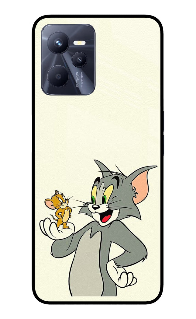 Tom & Jerry Realme C35 Glass Case Back Cover by Casekaro