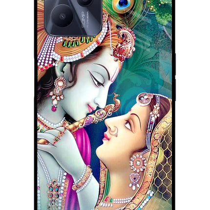 Lord Radha Krishna Realme C35 Glass Case Back Cover by Casekaro