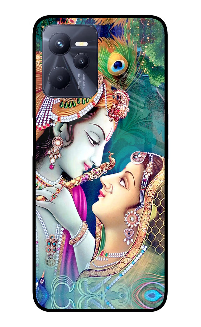 Lord Radha Krishna Realme C35 Glass Case Back Cover by Casekaro