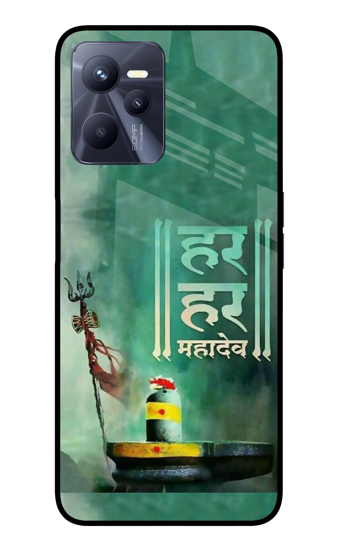 Har Har Mahadev Shivling Realme C35 Glass Case