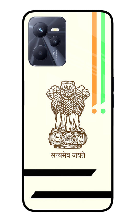 Satyamev Jayate Brown Logo Realme C35 Glass Case