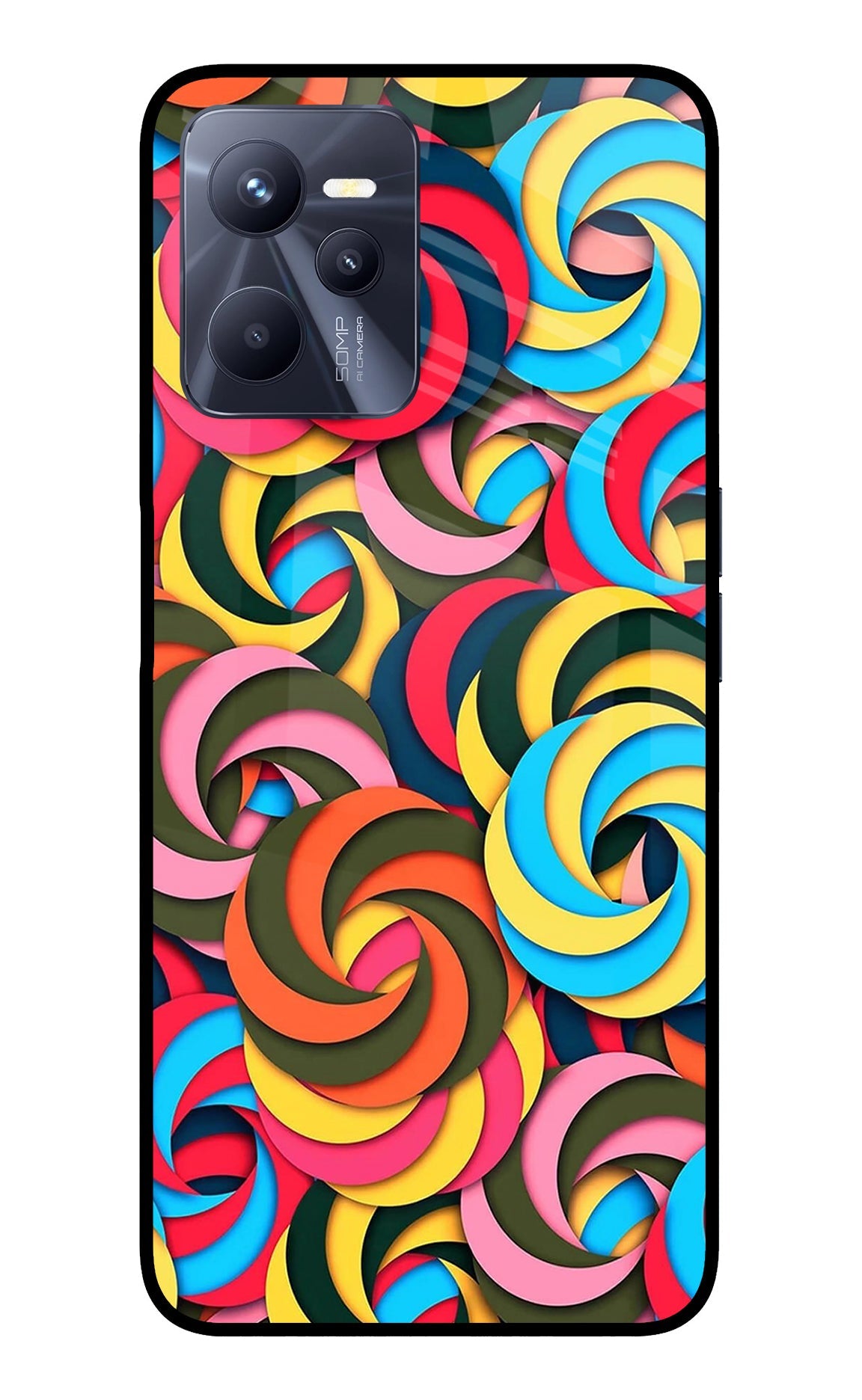 Spiral Pattern Realme C35 Back Cover