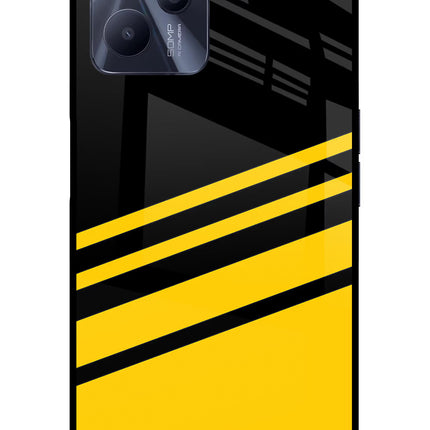 Yellow Shades Realme C35 Glass Case Back Cover by Casekaro