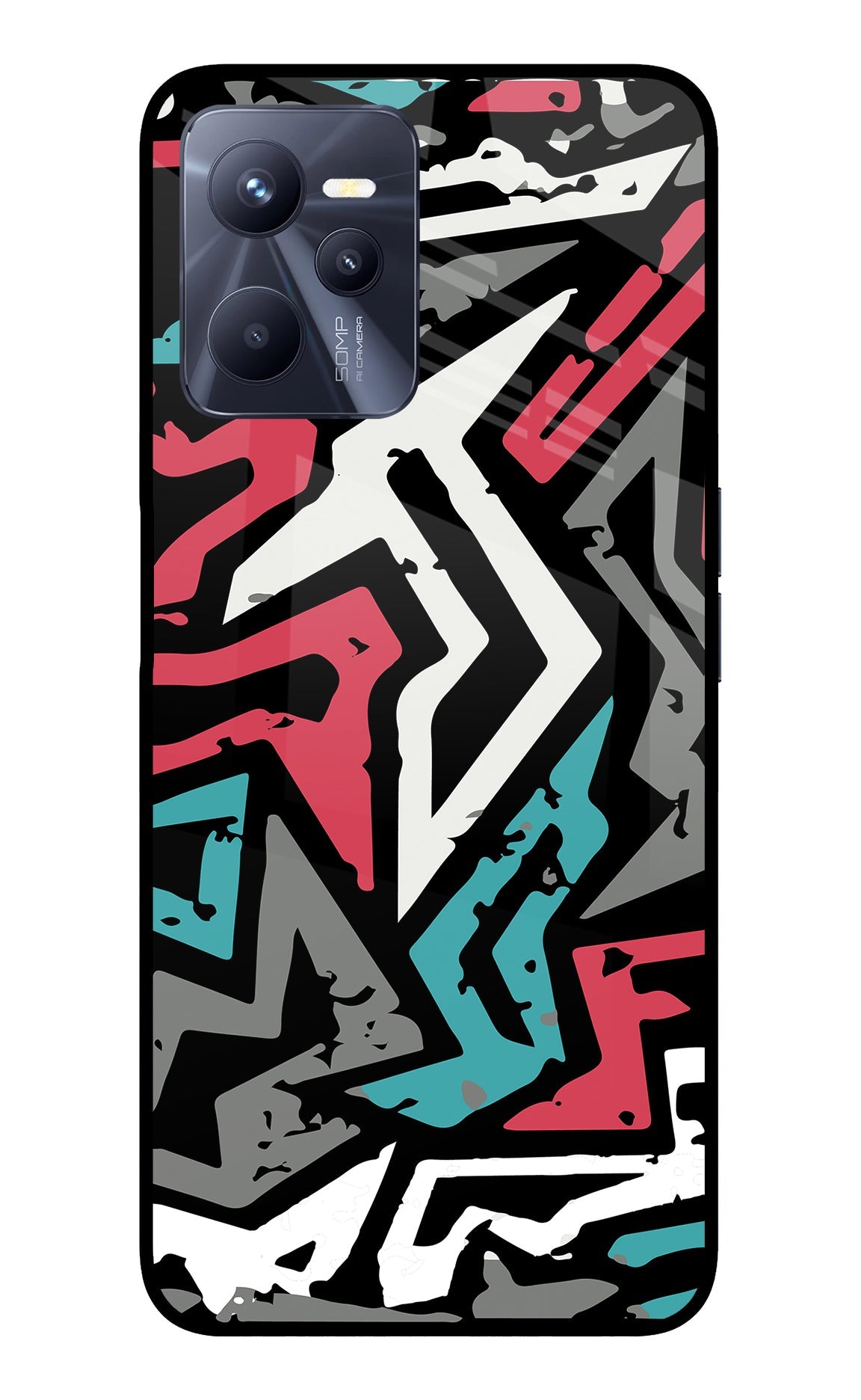 Geometric Graffiti Realme C35 Back Cover