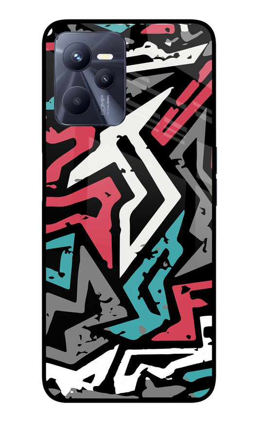 Geometric Graffiti Realme C35 Glass Case