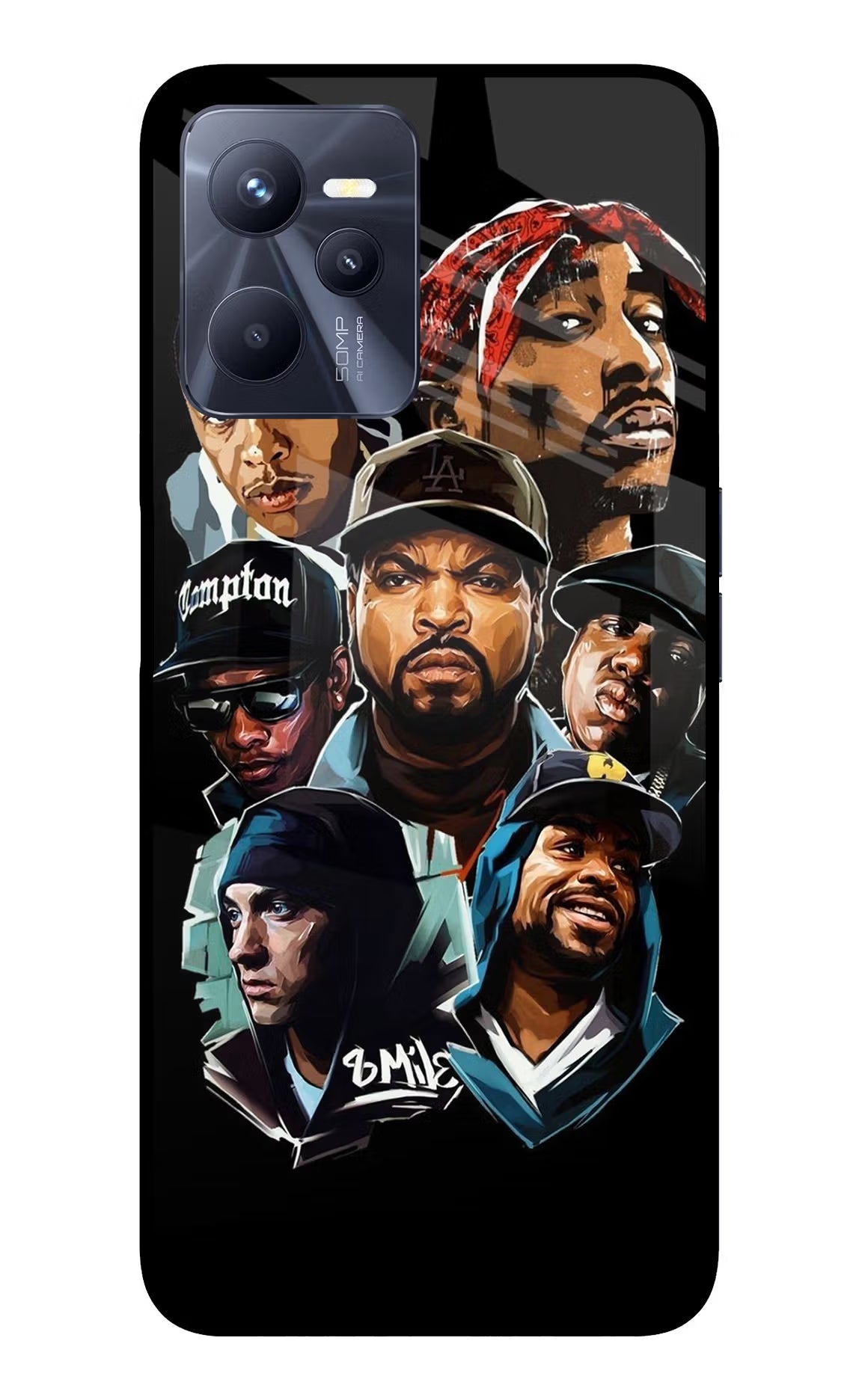 Rappers Realme C35 Glass Case Back Cover by Casekaro