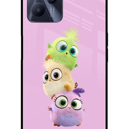 Cute Little Birds Realme C35 Glass Case