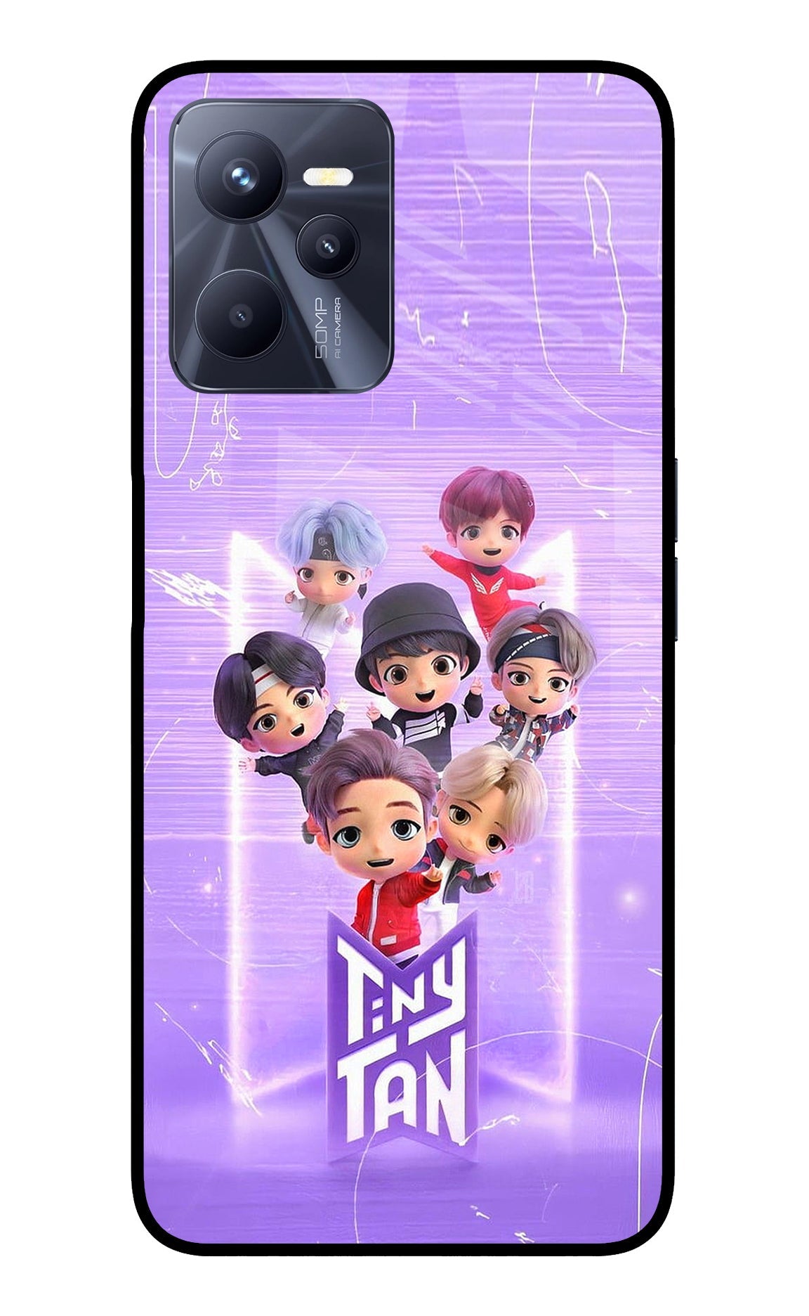 BTS Tiny Tan Realme C35 Glass Case