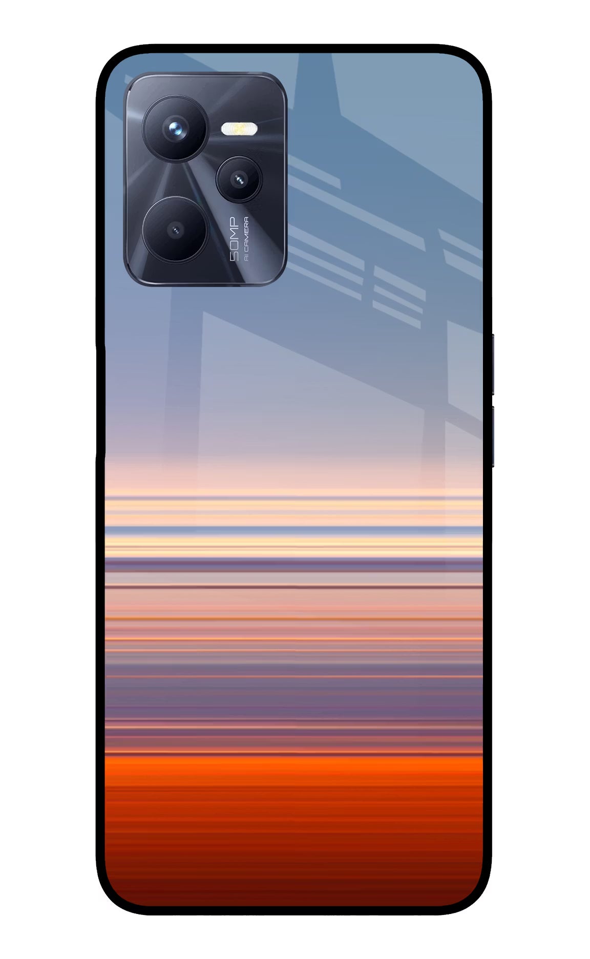 Morning Colors Realme C35 Glass Case Back Cover by Casekaro