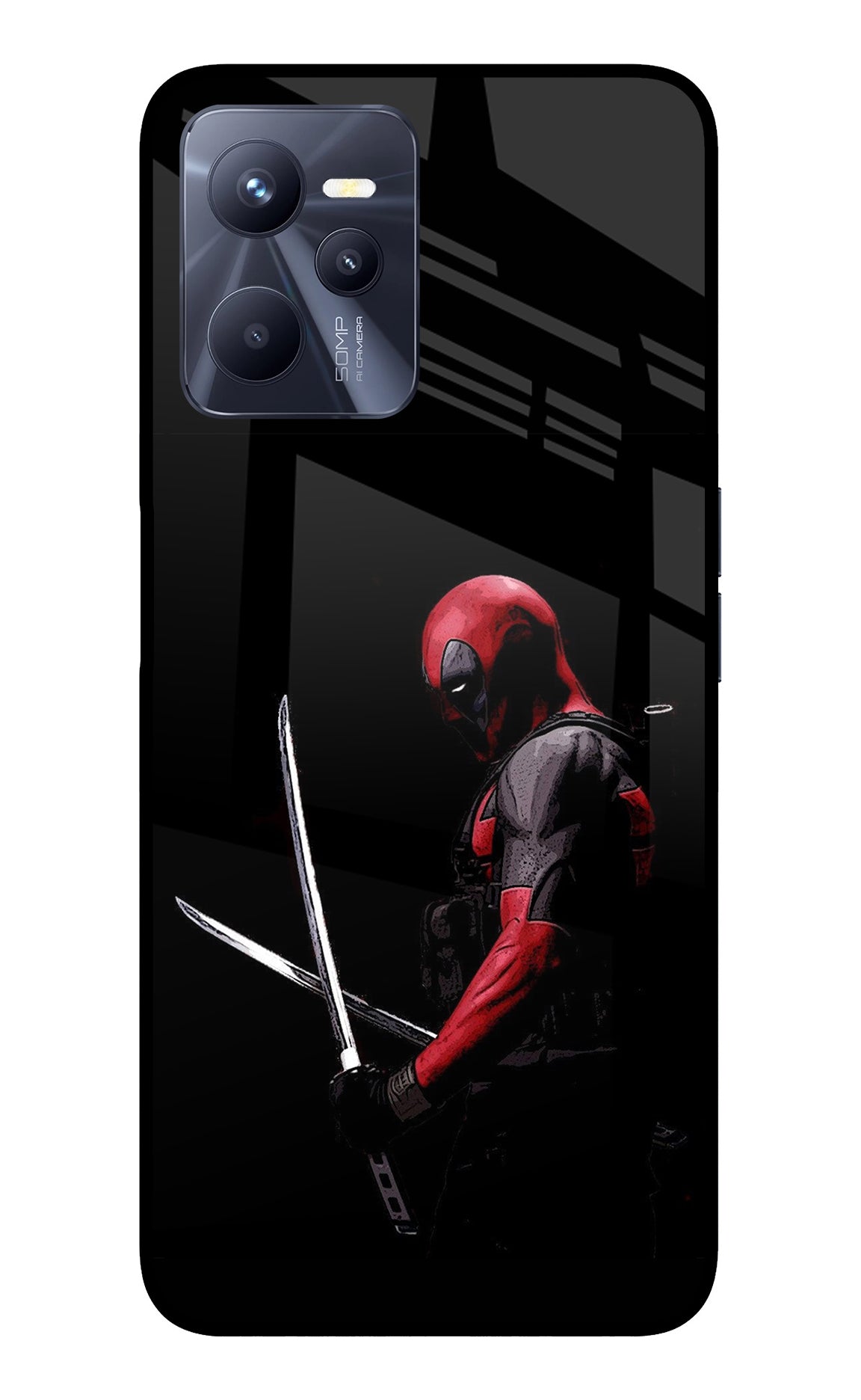 Deadpool Realme C35 Glass Case