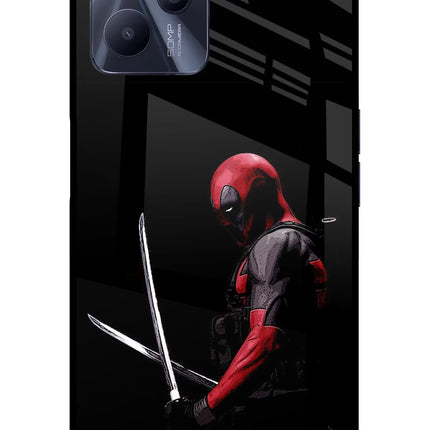 Deadpool Realme C35 Glass Case Back Cover by Casekaro