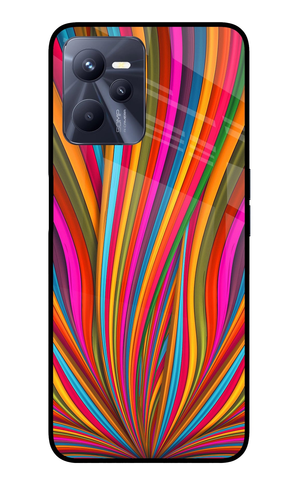 Trippy Wavy Realme C35 Glass Case