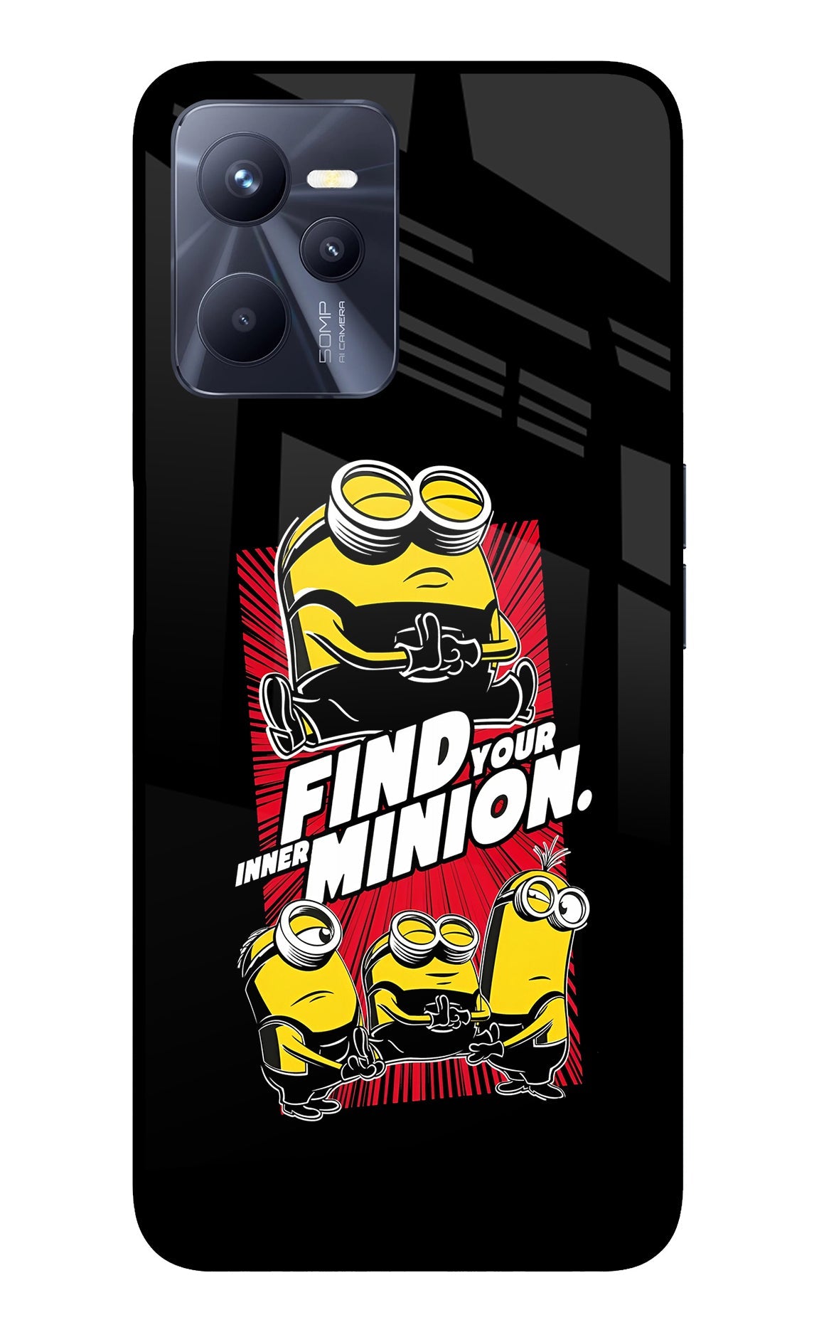 Find your inner Minion Realme C35 Glass Case