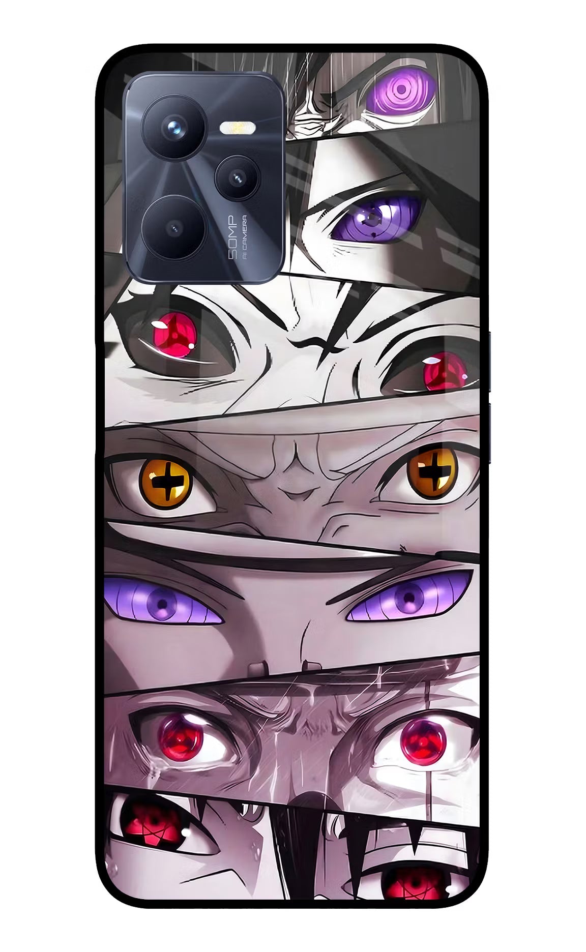 Naruto Anime Realme C35 Glass Case Back Cover by Casekaro
