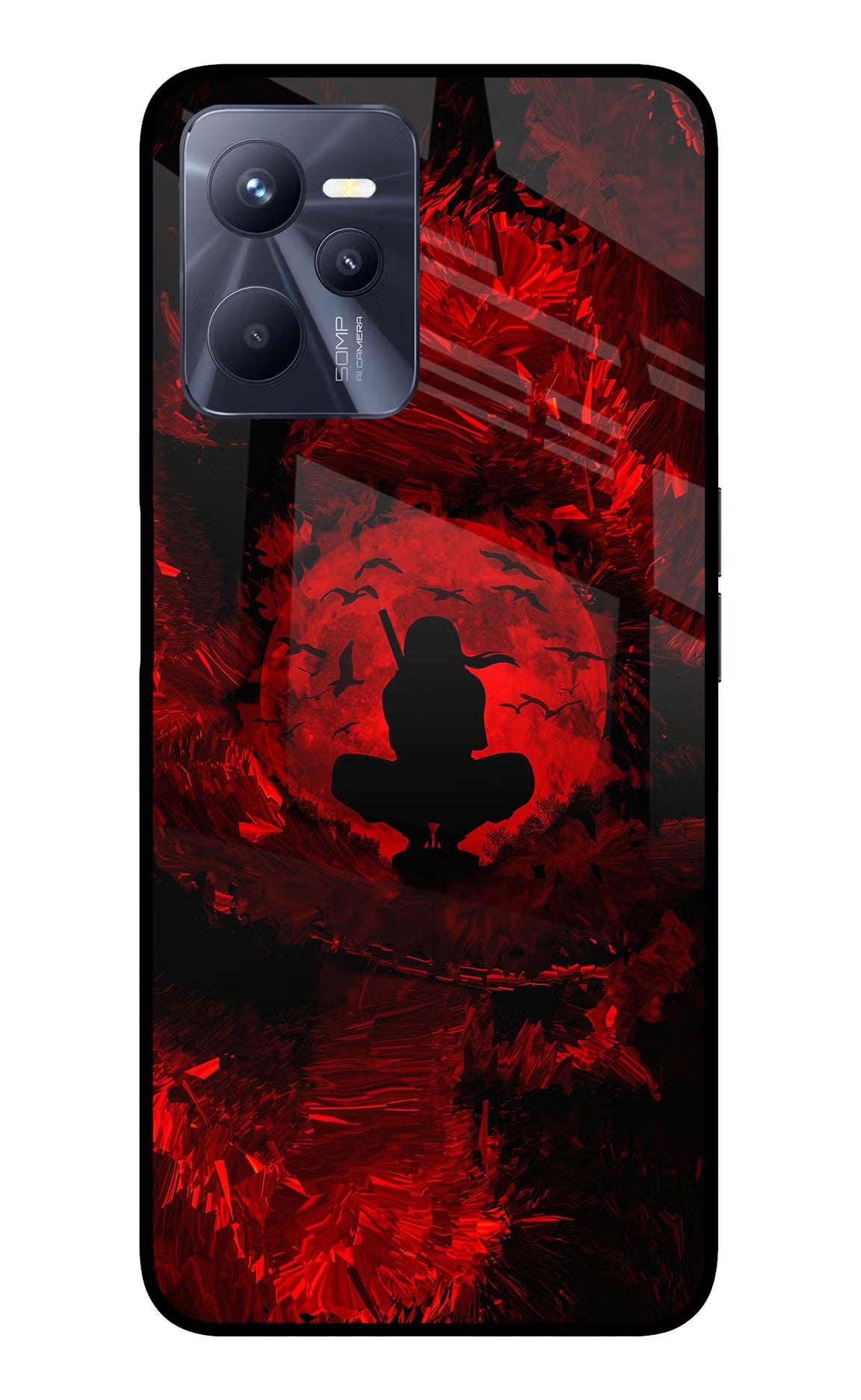 Itachi Uchiha Realme C35 Glass Case Back Cover by Casekaro
