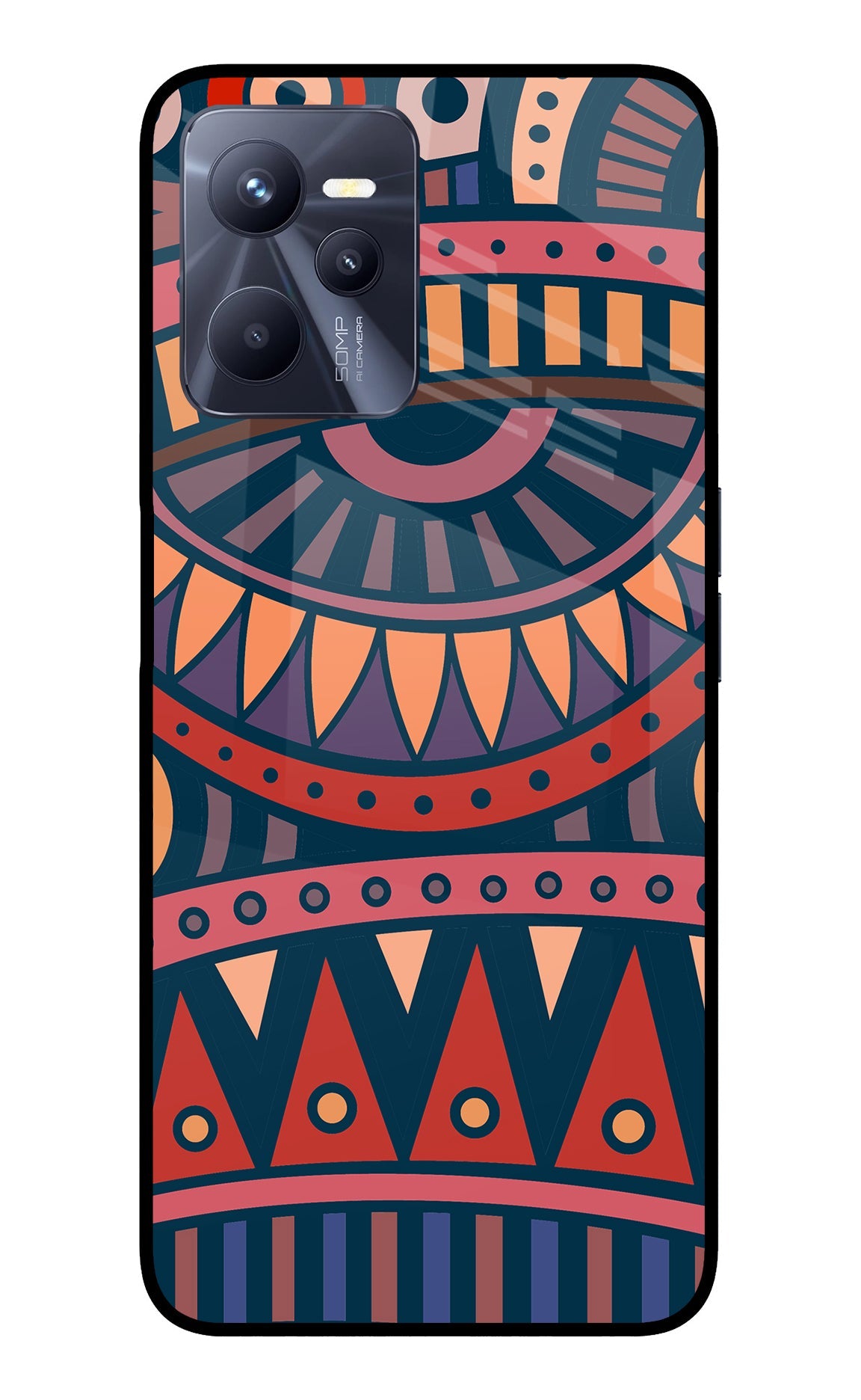 African Culture Design Realme C35 Glass Case