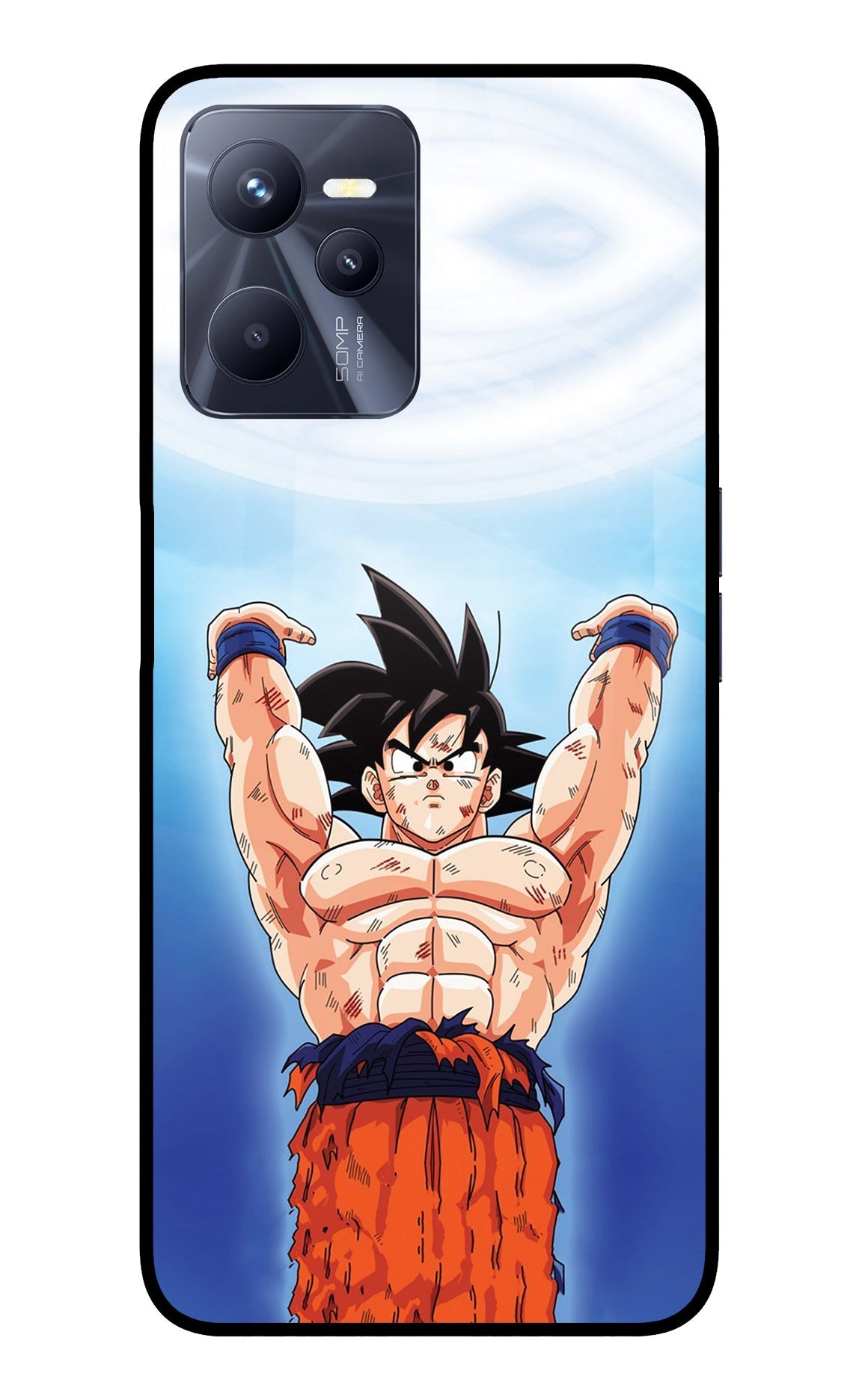 Goku Power Realme C35 Glass Case