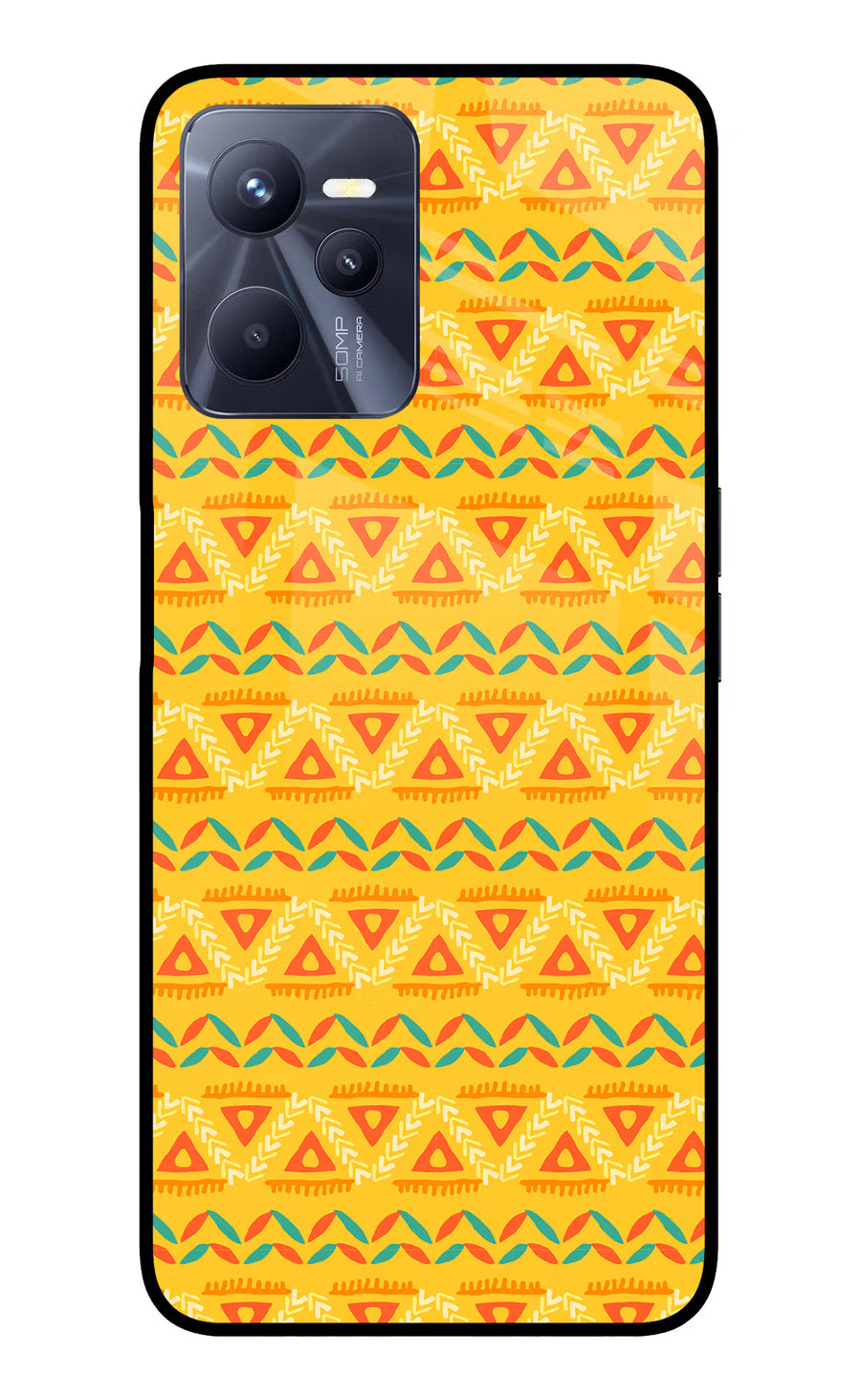 Tribal Pattern Realme C35 Back Cover, Glass case