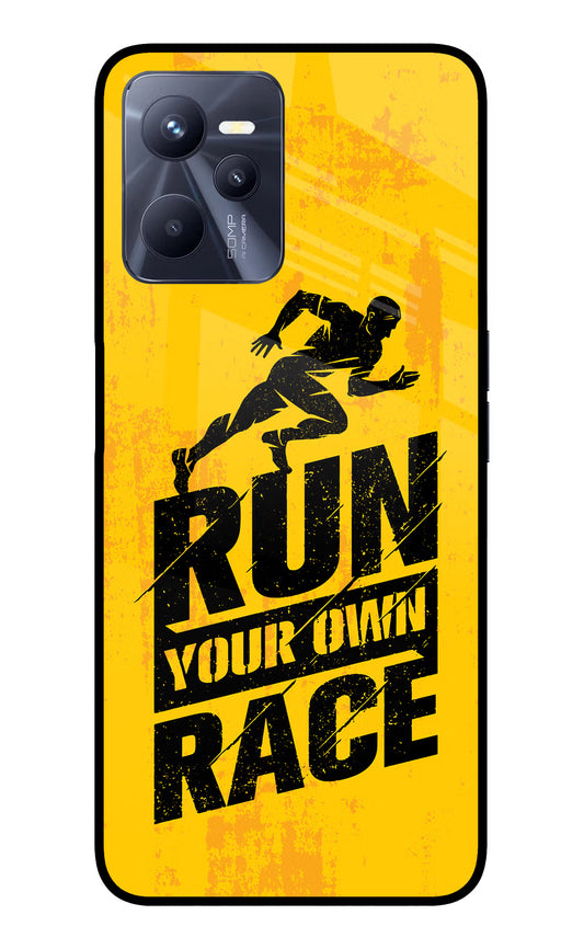 Run Your Own Race Realme C35 Glass Case