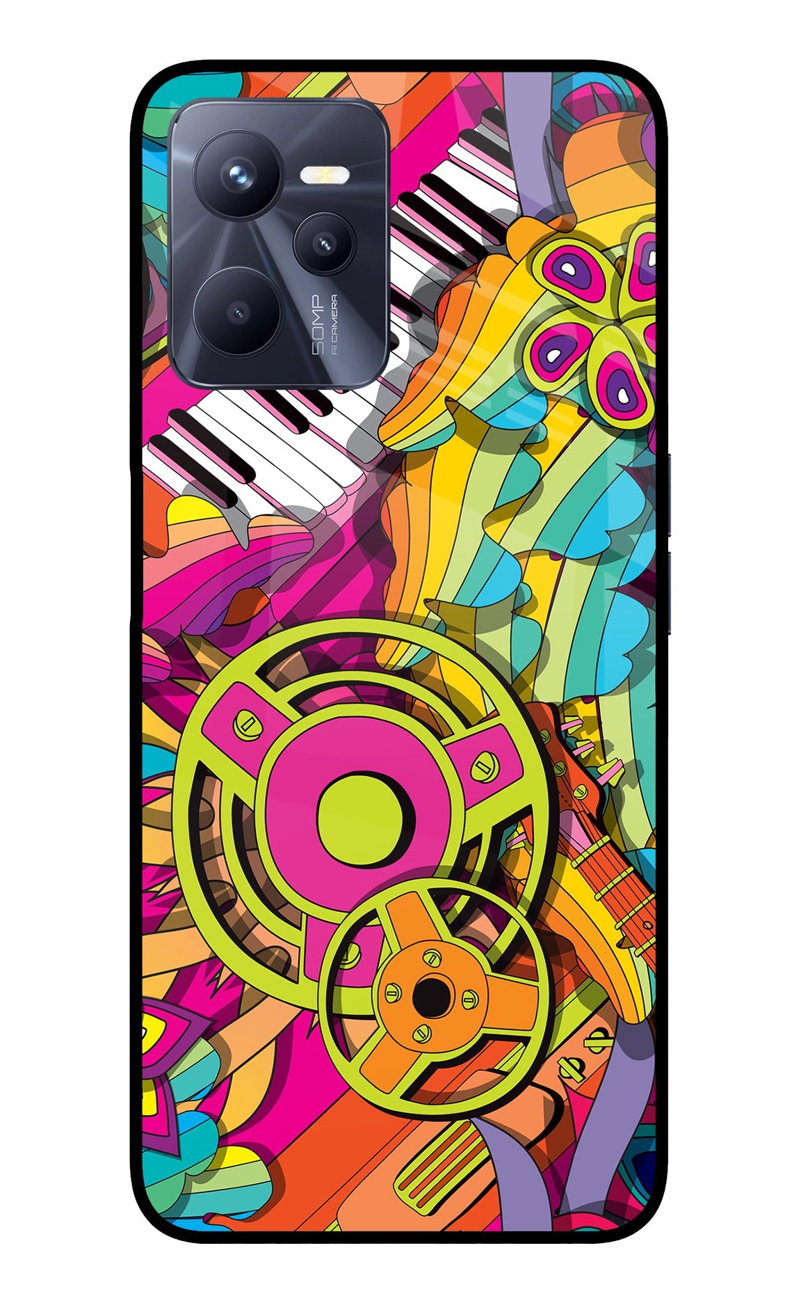 Music Doodle Realme C35 Back Cover