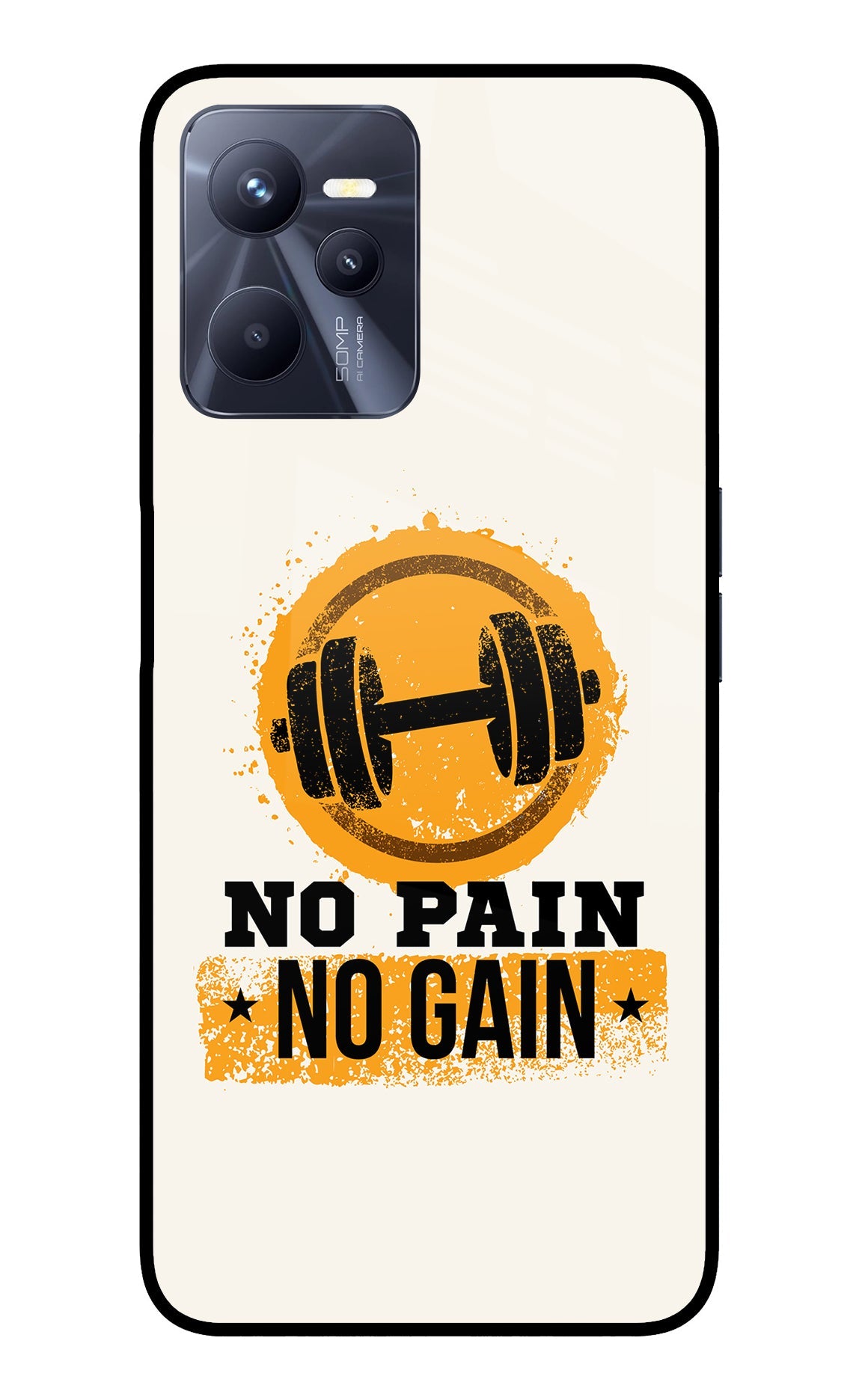 No Pain No Gain Realme C35 Glass Case