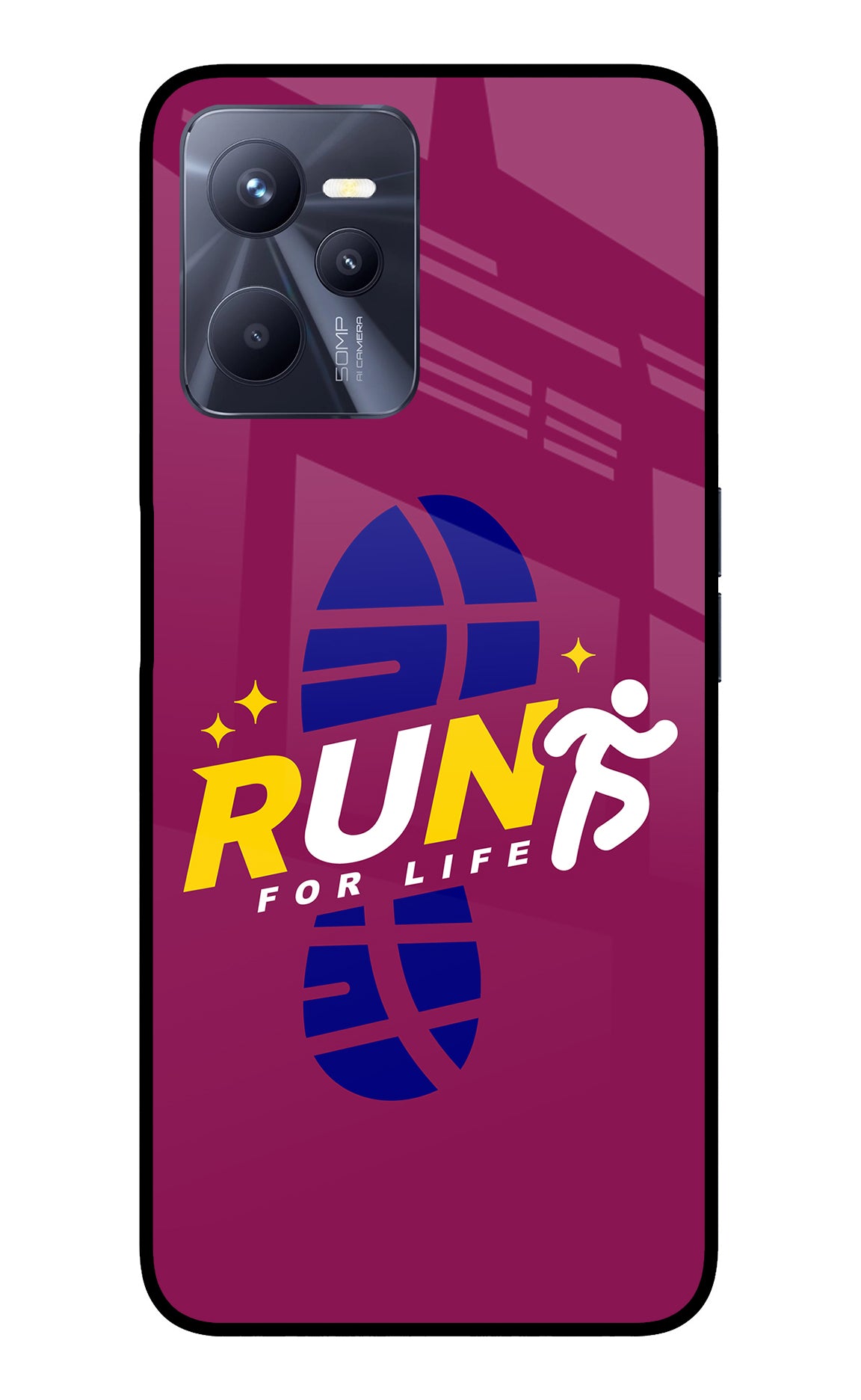 Run for Life Realme C35 Glass Case