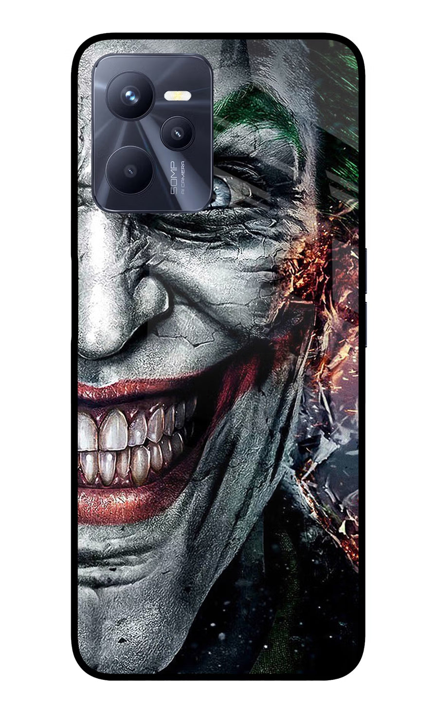 Joker Cam Realme C35 Back Cover, Glass case