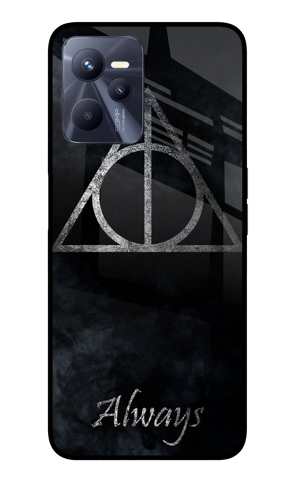 Deathly Hallows Realme C35 Glass Case