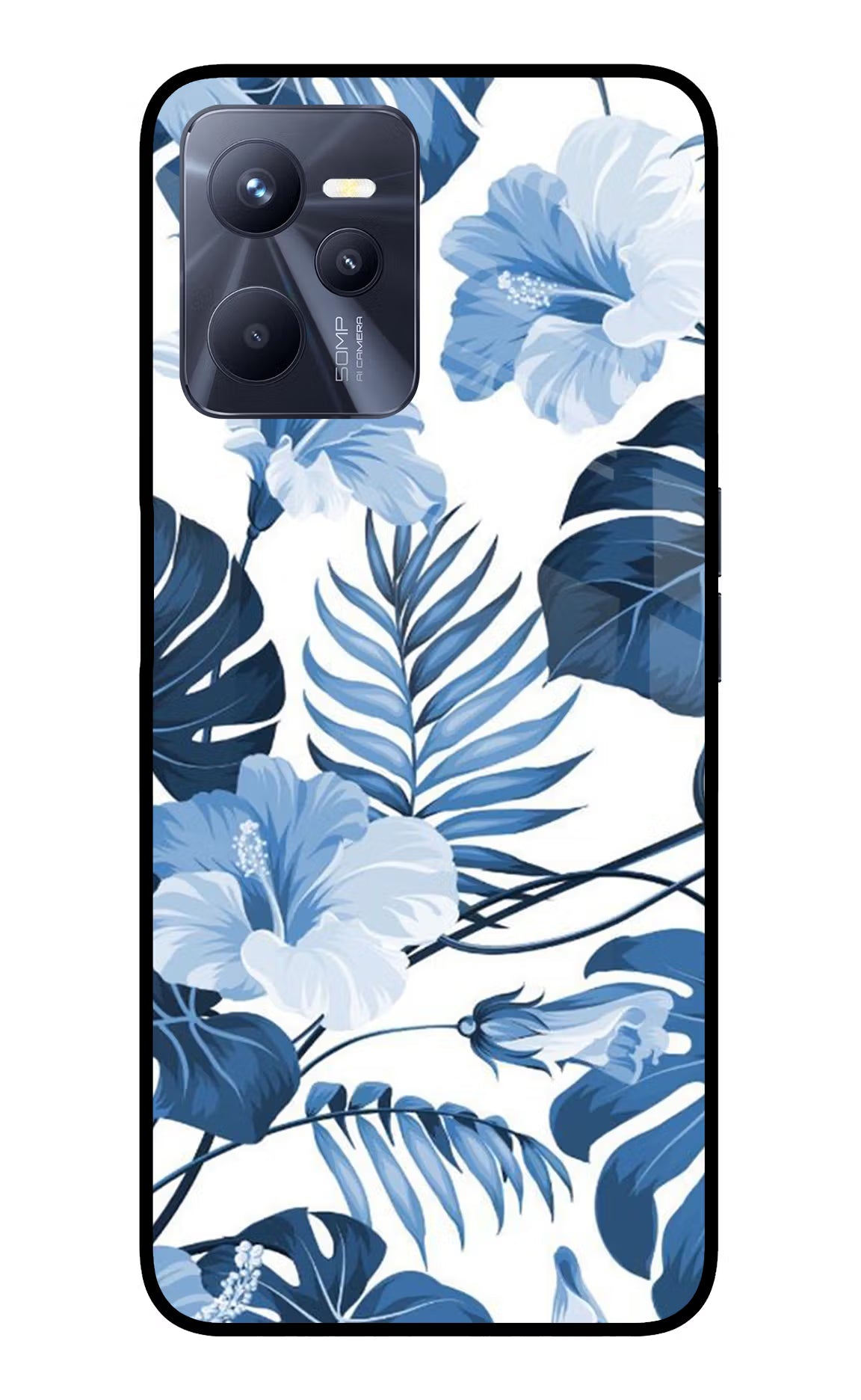 Fabric Art Realme C35 Glass Case Back Cover by Casekaro