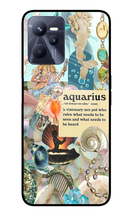 Aquarius Zodiac Realme C35 Glass Case